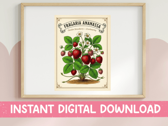 A Vintage Strawberry Graphic for Modern Branding