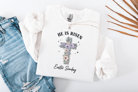 An Elegant Cross for Easter Graphics and T-Shirt Designs