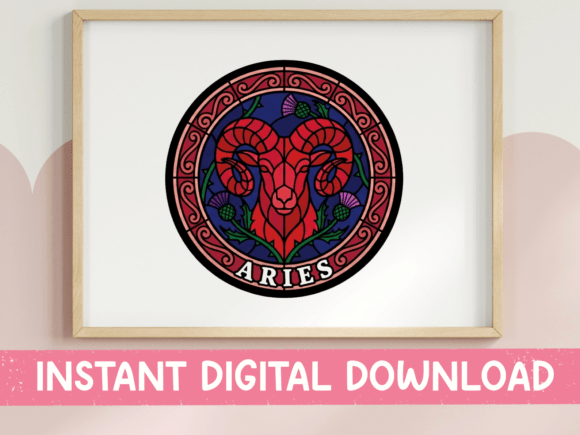 Aries Zodiac Design: A Dramatic Graphic for T-Shirts & Merch