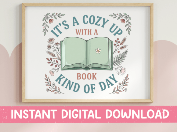 Cozy Up with a Book SVG for T-Shirts & Graphics