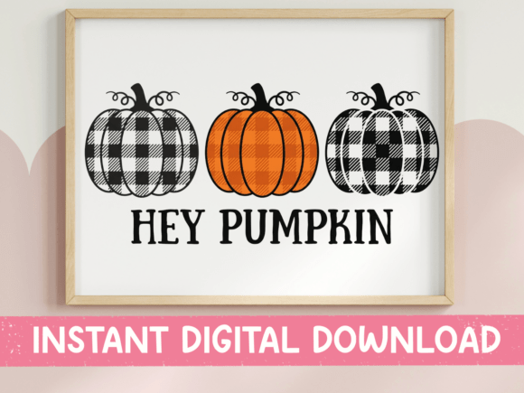 Hey Pumpkin Buffalo SVG for T-Shirt Graphics & Seasonal Merch