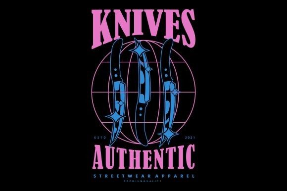 Knives Authentic T-Shirt Graphic Design Review