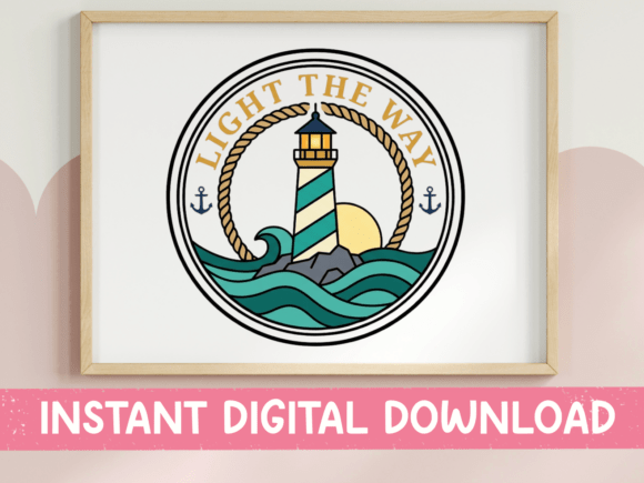 Light the Way Lighthouse Graphics for T-Shirt Designs