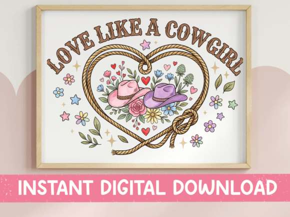 Love Like a Cowgirl SVG for T-Shirts & Digital Graphics