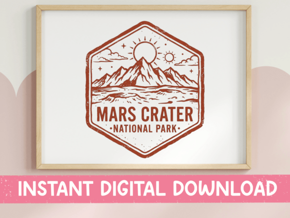 Mars Crater National Park Badge SVG: A Design Review
