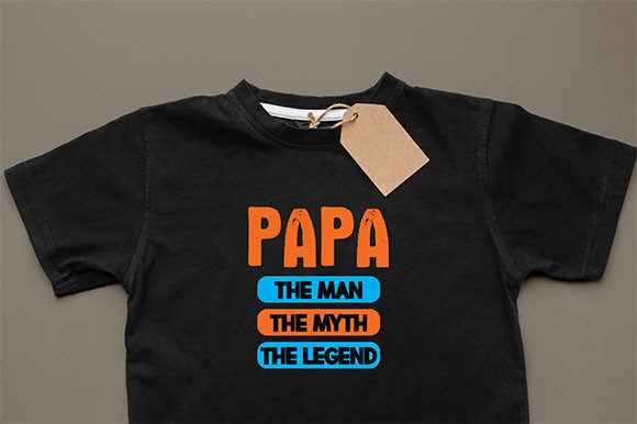 Pappa the Man the Myth the Legend Tshirt Graphic Template