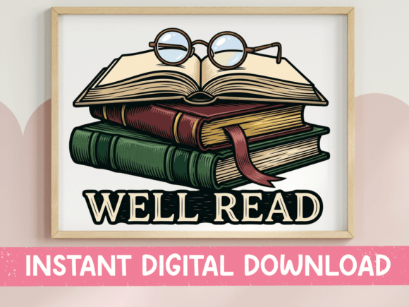 Reviewing the Well Read Stacked Books Design for Commercial Use