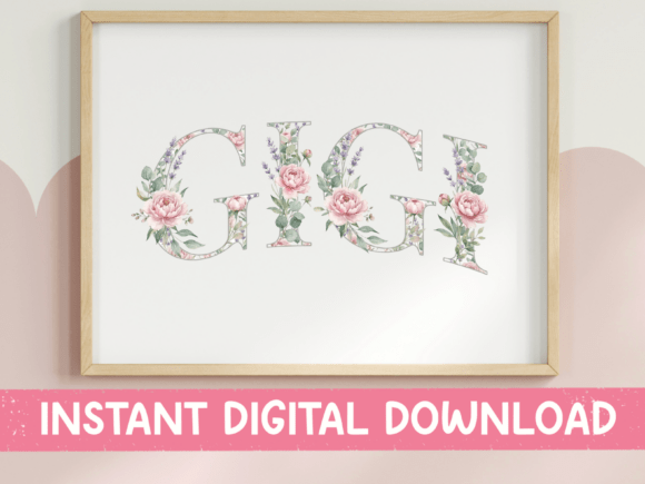 Soft Floral Gigi Graphics: Elegant T-Shirt Design Potential
