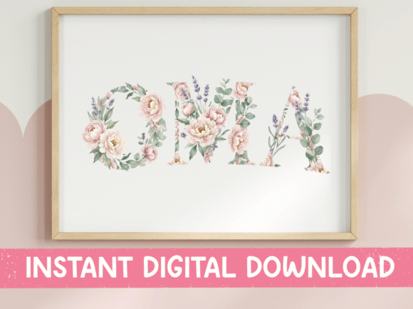 Soft Floral Oma: A Versatile Design Asset for Editorial Graphics