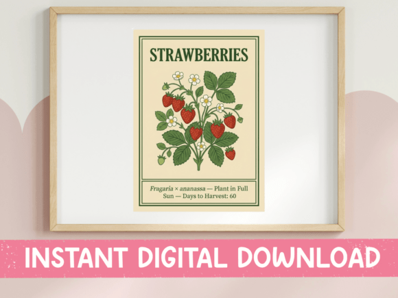 Strawberries Vintage Seed Packet: A Designer's Review